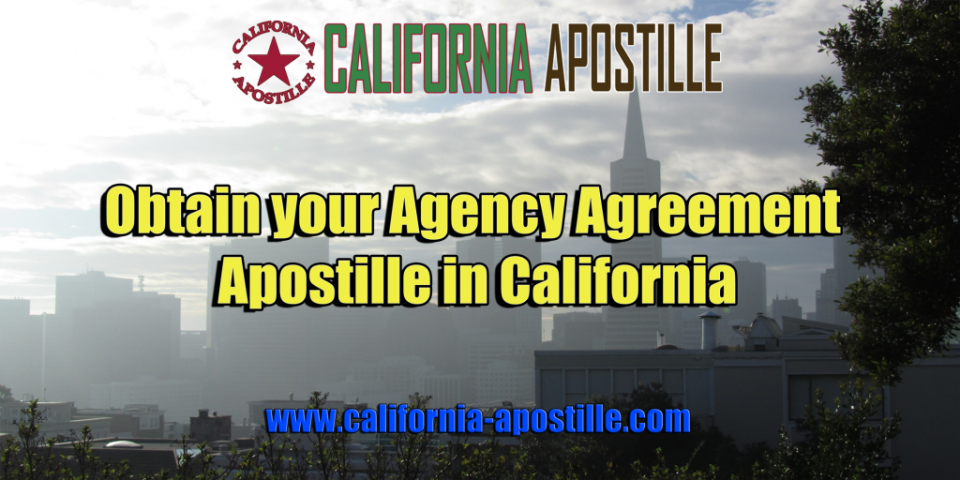 California Agency Agreement Apostille